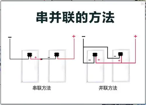 太阳能板 串练与并联区别与原理