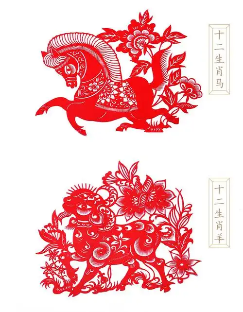 十二生肖剪纸画手工出国小礼物中国特产礼品送老外窗花玻璃贴礼物