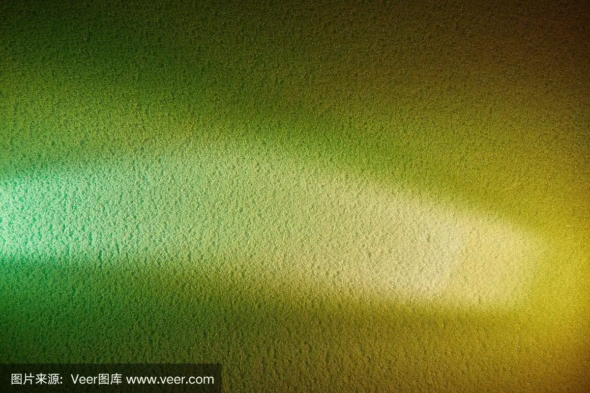 白色和浅绿色光线在绿色和黄色纹理背景