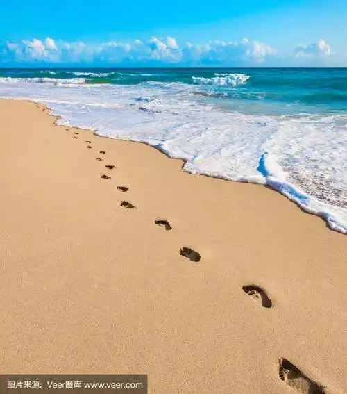 足迹沙滩冲浪热带海滩,考艾岛,波利黑尔,夏威夷,太平洋