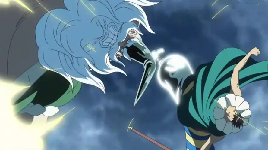 山治主要使用腿法进行攻击,其恶魔风脚威力惊人.