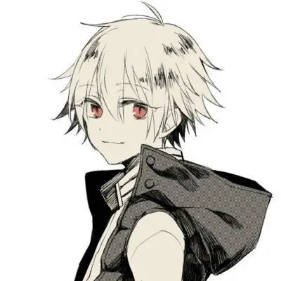 微笑 白头 帽子 红瞳 冷酷 冷漠 小男孩 帅气男头像 二次元动漫 虫子