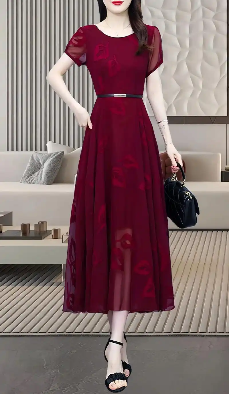 高端雪纺连衣裙!