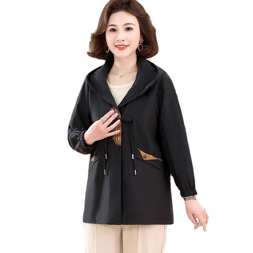 中年胖妈妈春装中老年女士春秋装夹克奶奶上衣外套薄款加肥特大码