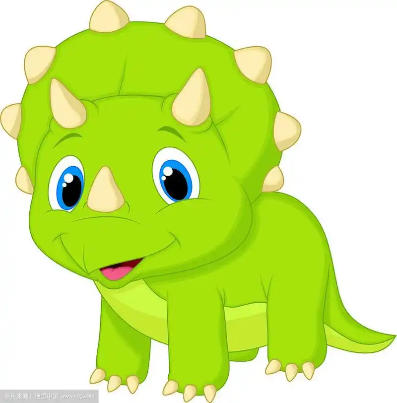 可爱的三角龙宝宝卡通