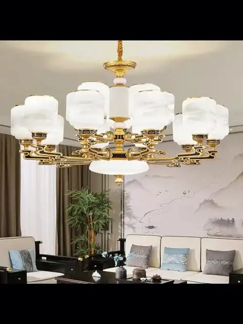 新中式客厅吊灯中国风禅意餐厅饭店大厅大灯