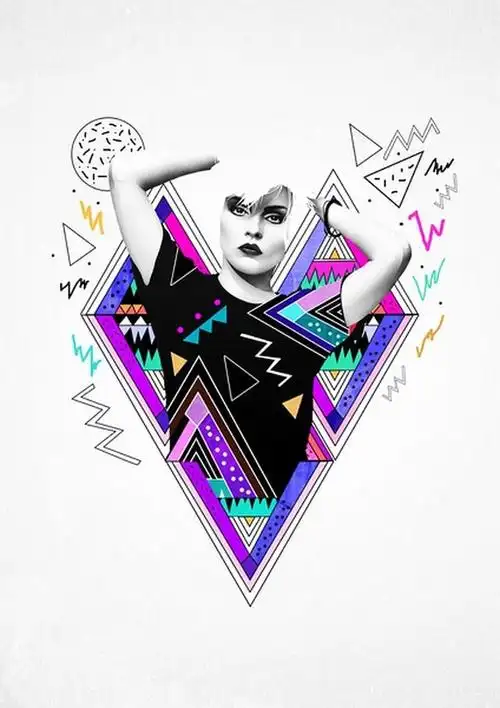 英国平面设计师kris tate:瑰丽的三角元素.