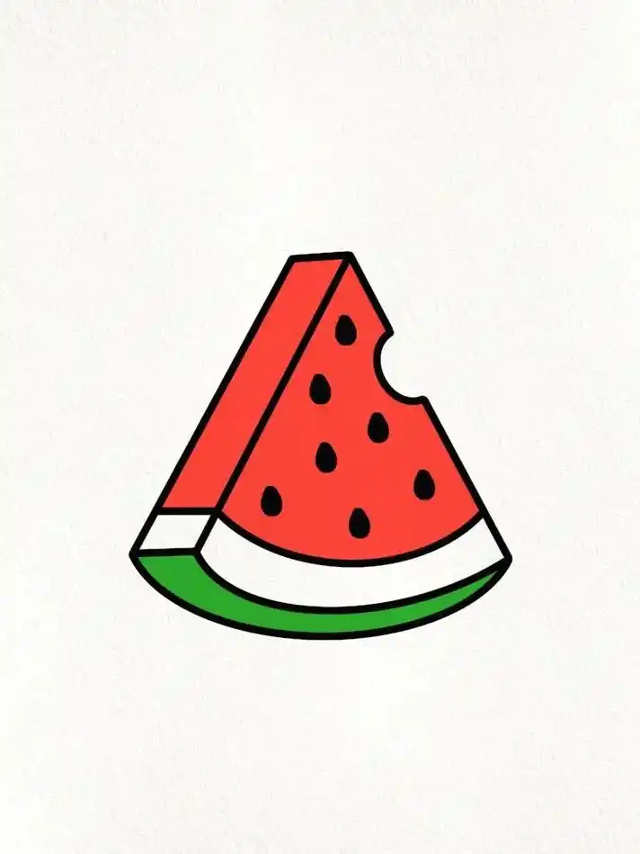 西瓜简笔画教程
