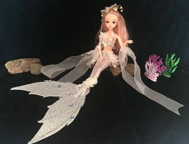 30厘米美人鱼公主 古装美人鱼娃娃30厘米汉服芭比梦幻公主玩偶女孩