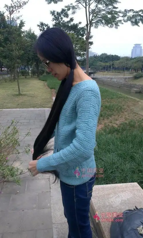 户外剪下女子82公分长发-发之美82