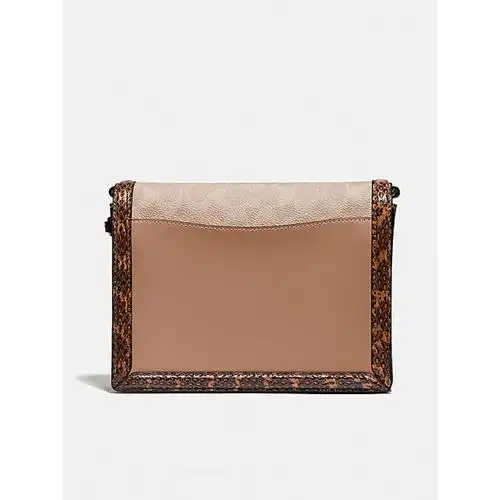 蔻驰coach2020新款帆布蛇皮色块hutton小方包女士单肩包89068b4pvr