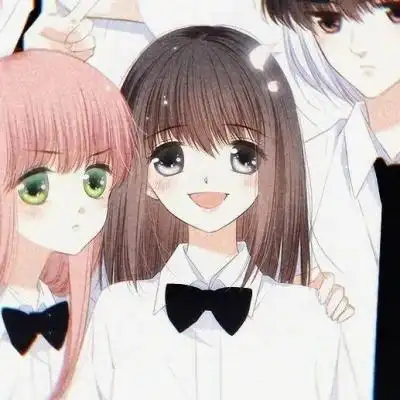 动漫四人情头图片4张一组动漫4人情侣头像高清图片