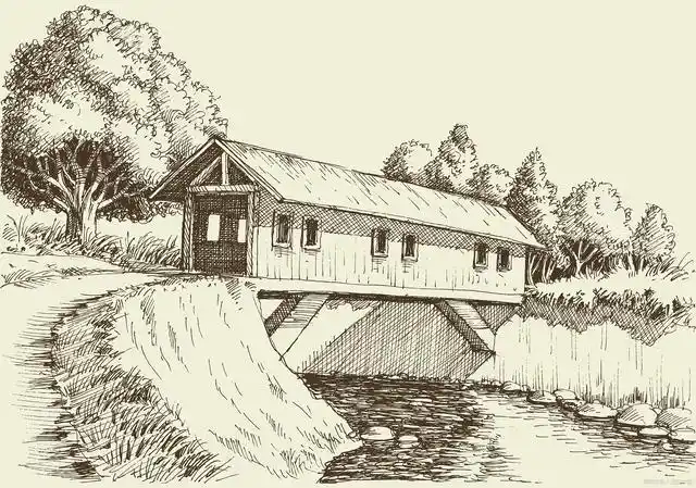 风景素描中的两种透视方法,让你取景更加便捷,快速!