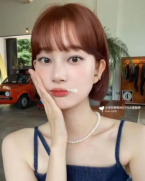 春夏流行短发发色分享不用漂的焦糖暖棕色