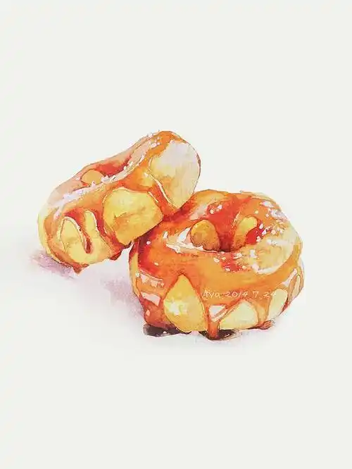 水彩美食手绘插画图片