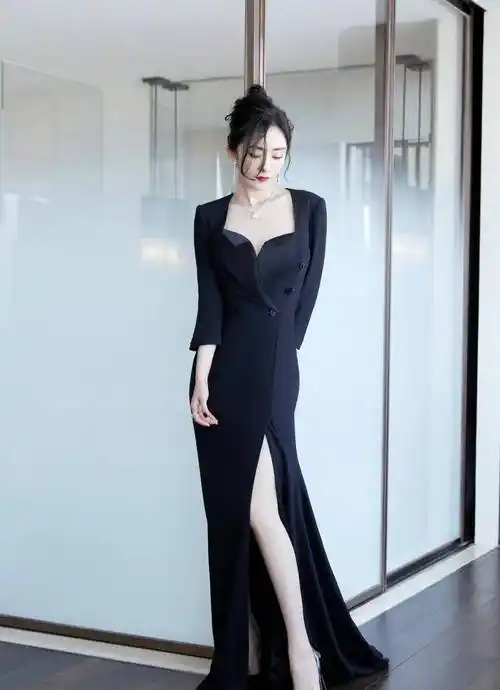 盘点杨幂的女神衣橱—礼服篇 高贵典雅 明艳动人_长裙_黑色_白色