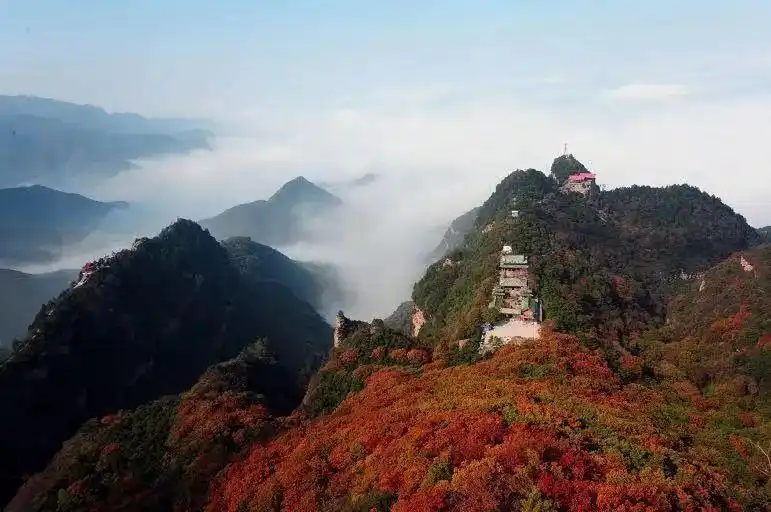 风光无限 晋在眼前|来运城五老峰仙境 触摸绚烂的秋意_澎湃号·政务_