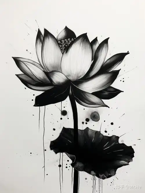 midjourney小白秘籍4:水墨,简约不简洁,简单关键词组合无限胸意