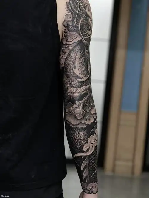 龙手臂纹身图案大全 - 纹身大咖