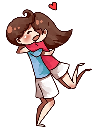 情人节情侣抱抱举高高