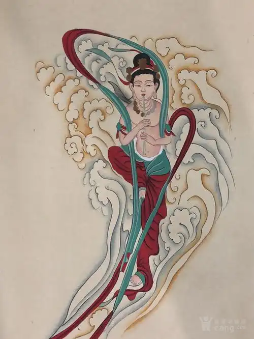 张大千临摹敦煌壁画长卷