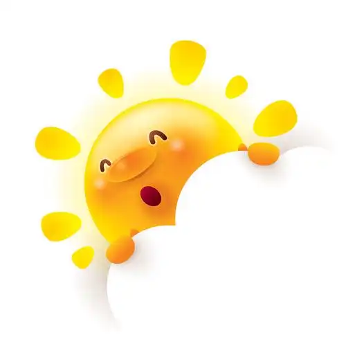 可爱的卡通太阳设计矢量素材