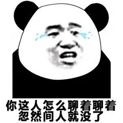 你这人怎么聊着聊着忽然间人就没_聊着_忽然间_这人_怎么表情