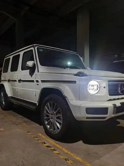 墨版奔驰g500白黑黑色内饰红2021款奔驰