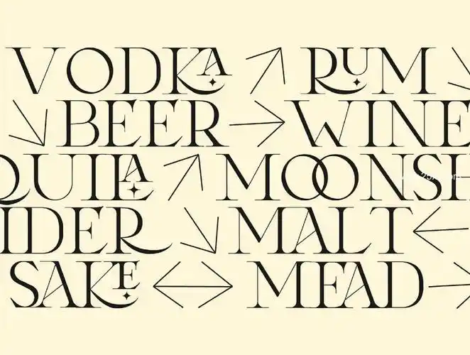 现代设计的英文衬线字体laxura