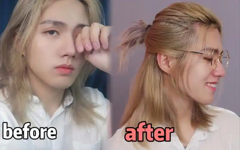 新人up日系男生丸子头分享长发美人造型