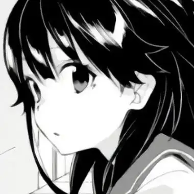 黑白系动漫女生头像高冷伤感侧脸日系动漫女头