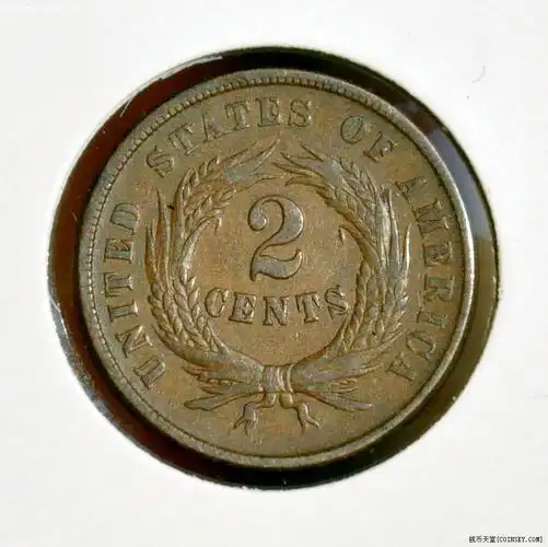 美国1865年2美分铜币 好品