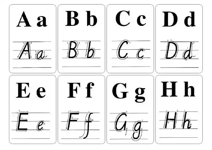 26个英文字母卡片