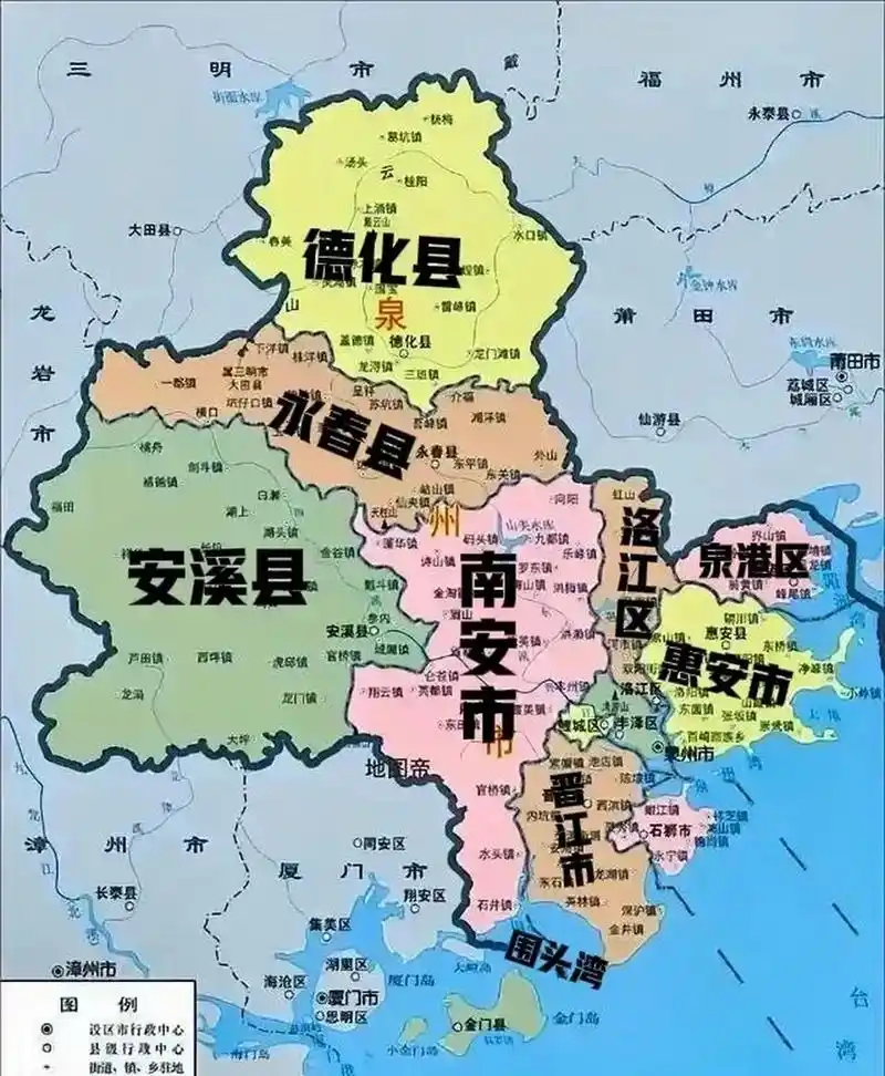 泉州市行政区划地图