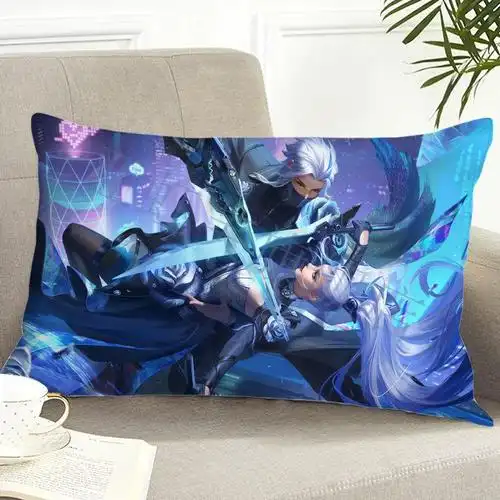 王者荣耀抱枕周边全英雄睡觉床头靠枕鲁班李白诸葛亮蝉双面定制生日