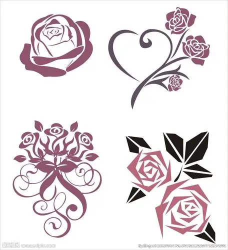 矢量玫瑰图片