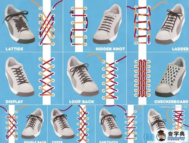 幼儿帆布鞋鞋带的系法图解1