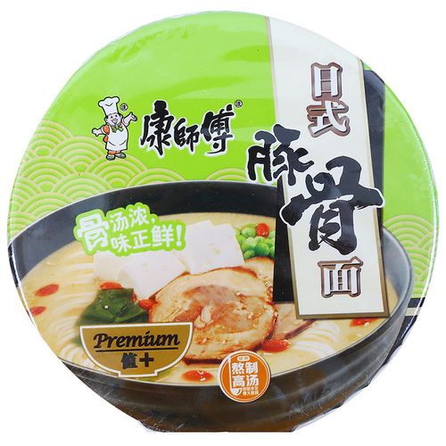 康师傅日式豚骨桶面82.5g/桶夜宵方便速食方便面泡面食品