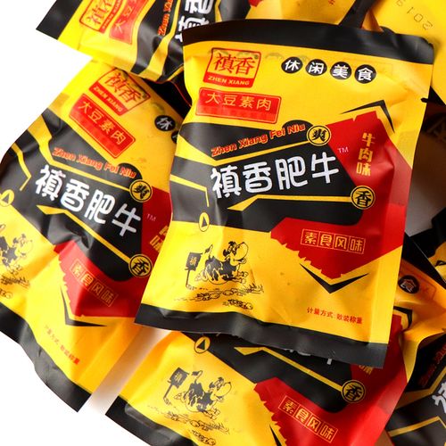 禛香肥牛味大豆素肉豆18g小包包装手撕素肉素肉