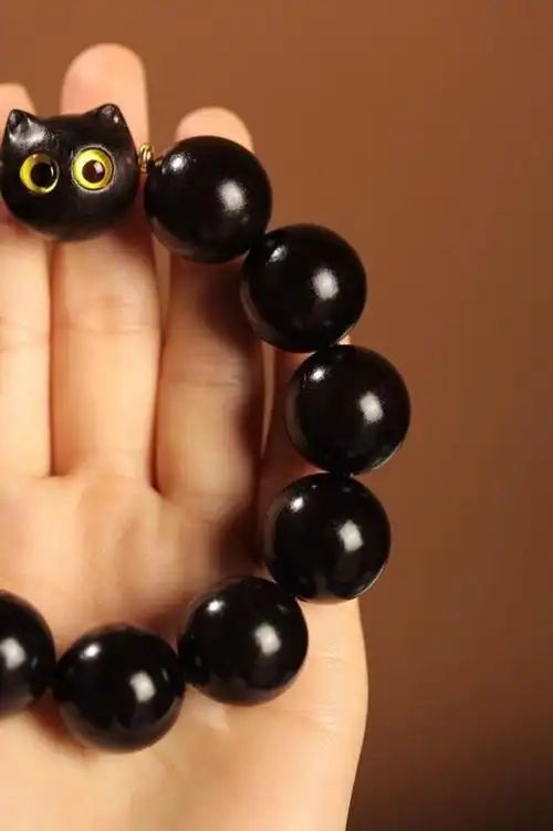 黑檀木手串20cm紫光檀手工磨制容易盘玩