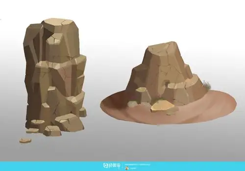 游戏原画设计课程之怎么画石头质感