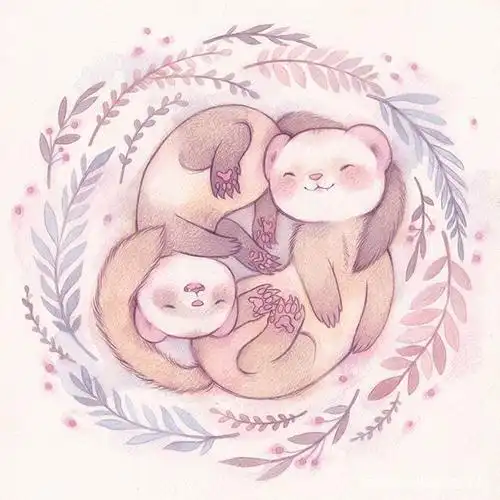 手绘小动物插画,萌萌的好可爱,可以拿来当头像