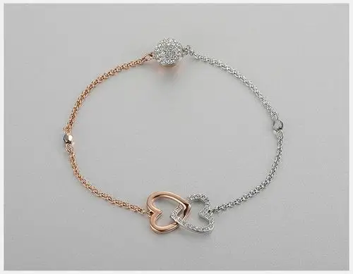 swarovski 施华洛世奇 新品 swa remix浪漫爱心手链 女友礼物 链长17