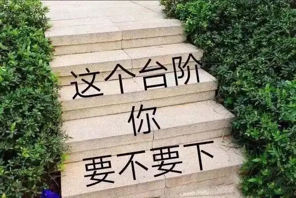 表情包台阶给你要不要下