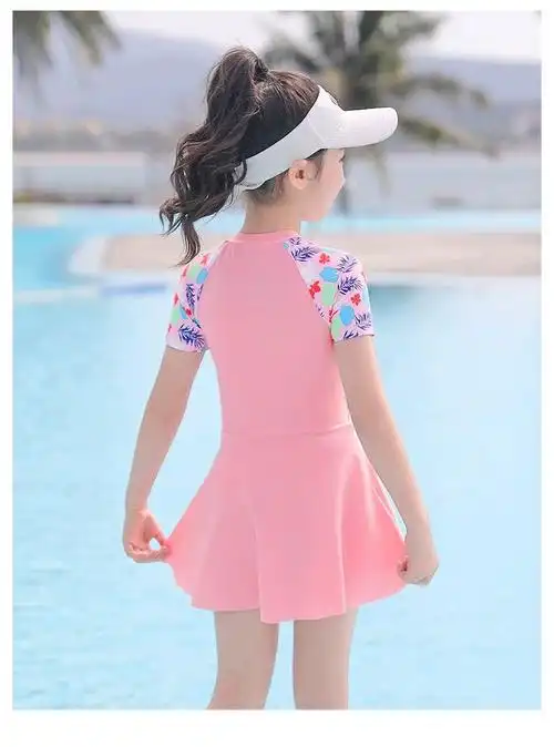 儿童女童泳衣2024年新款夏季公主分连体温泉专业游泳衣中大童女孩