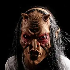 万圣节面具恐怖头套鬼吓人男成人女鬼脸化妆舞会恶魔死神乳胶小丑