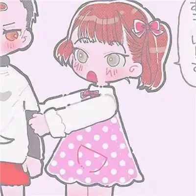 可爱漫画情侣头像一男一女分开