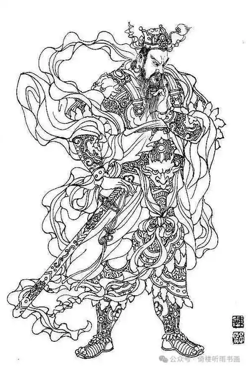 工笔白描神仙人物100幅(一)