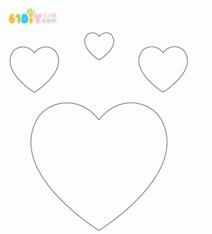 送给妈妈的爱心贺卡简笔画