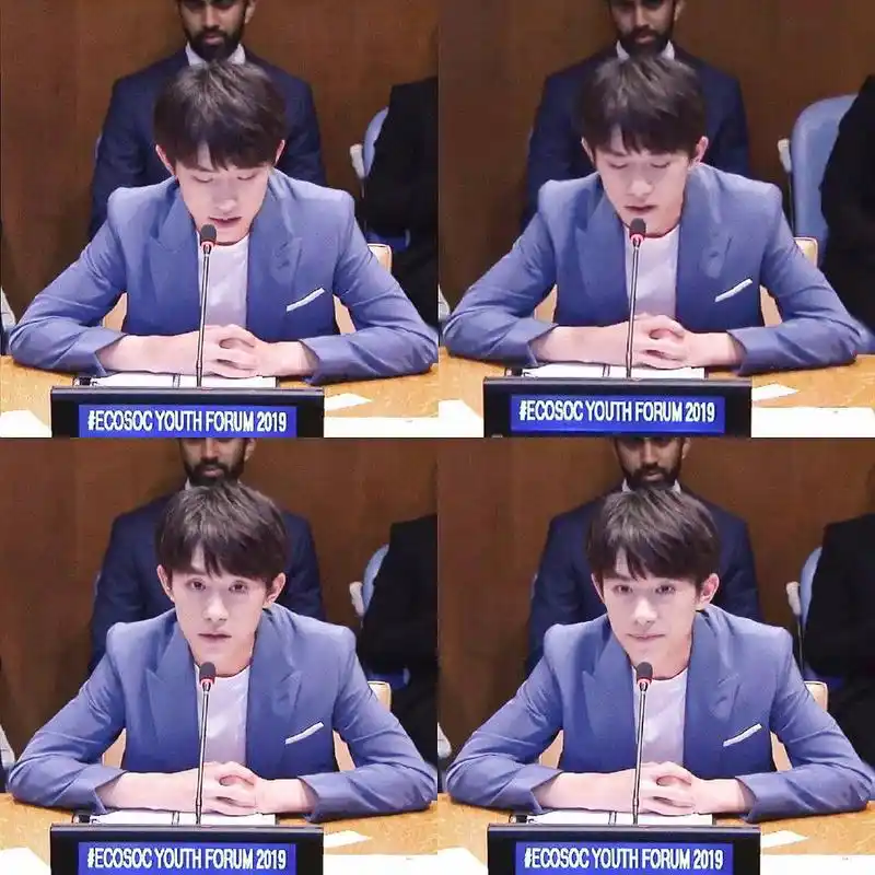 易烊千玺出席联合国青年论坛#02近日,#易烊千玺 作为中国健康特使